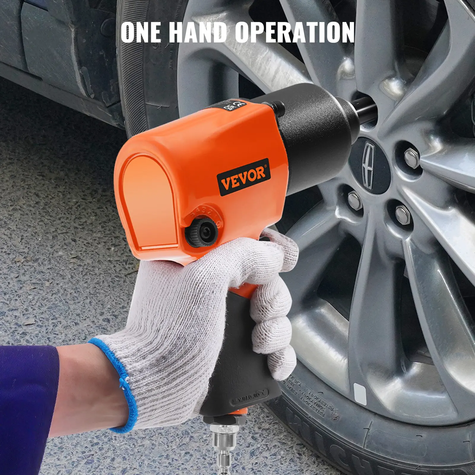 VEVOR Air Impact Wrench, 1/2" Drive Air Impact Gun Up to 880ft-lbs Nut-busting Torque, 7500RPM Lightweight Pneumatic Tool for Auto Repairs and Maintenance - Image 7