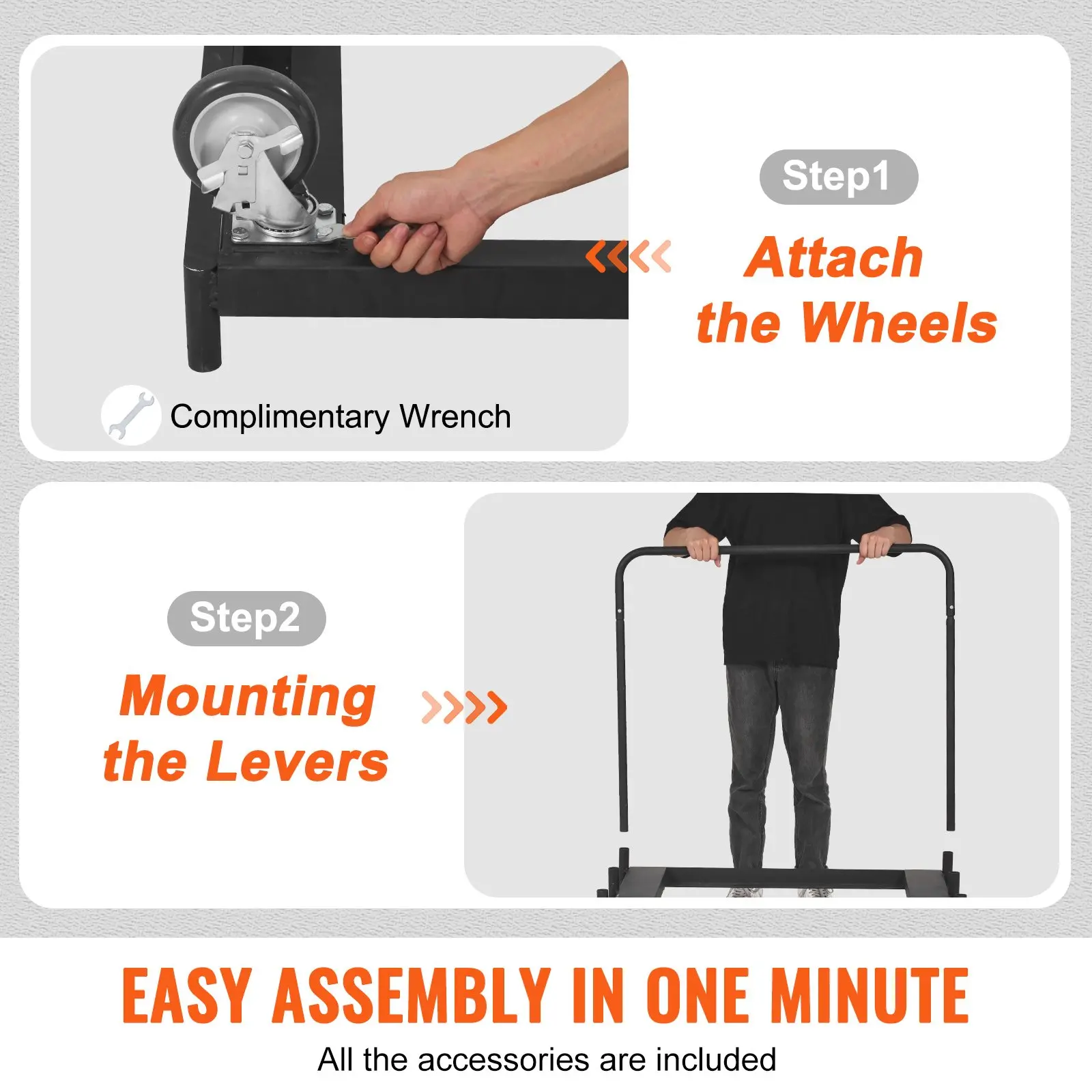 VEVOR Drywall Cart, 1500 LBS Panel Dolly Cart with 36.02" x 24.02" Deck and 5" Swivel Wheels, Heavy-Duty Drywall Sheet Cart, Handling Wall Panel, Sheetrock, Lumber, for Garage, Home, Warehouse - Image 14