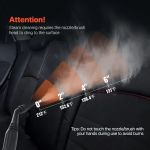 2000W Steam Cleaner Multipurpose Steamer with 27 AccessoriesHousehold Steamer with 51 oz Large Water Tank for Cleaning, Heavy Duty Rolling Cleaning Machine for Carpet, Floors, Windows and Cars