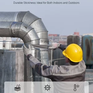 VEVOR 5-Pack Duct Tape, 2 in x 30 Yards, No Residue Strong Adhesive Waterproof Temperature-Resistant Heavy Duty Duct Tape, Tear by Hand, for Indoor Outdoor Repair, Industrial, All Weather, Sliver