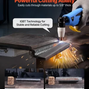 VEVOR Plasma Cutter, 50A Plasma Cutting Machine, 110V/220V Dual Voltage Digital Display IGBT Inverter - with 2T/4T Function & Adjustable PA/PT Time for Home Repairs, Workshops