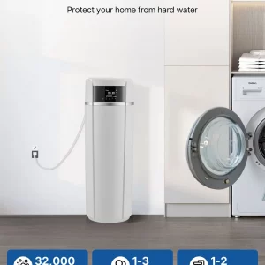 VEVOR Water Softener, 32,000 Grains Whole House Water Softener System, with Automatic Touch Control Panel, Bypass Valve, Reduce Hardness and Minerals, Improve Water Quality, for 1-2 Bathrooms