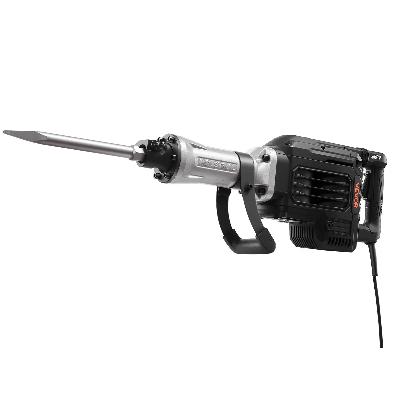 VEVOR Demolition Jack Hammer, 3000 W Powerful Electric Jackhammer, 1700 BPM Concrete Breaker with a Point Chisel, Carrying Case, Gloves, Goggles, for Concrete, Wall, Brick, Tile and Foundation - Image 8